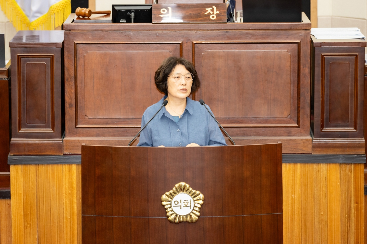 20250724-018[AMG_4843-1-제289회 임시회 제2차 본회의시 추은희 의원 5분 자유발언.JPG