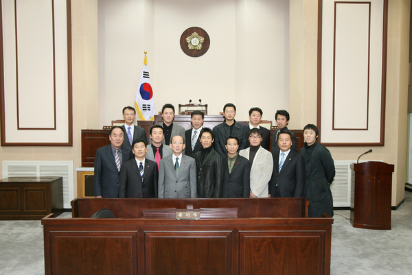 선산 JC 회장 일행과 삼성프로야구 선수 일행 방문