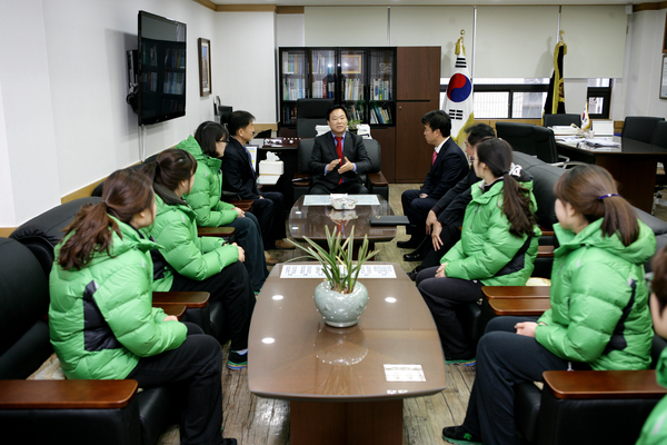 구미시청 운동선수단 볼링팀 의회 방문