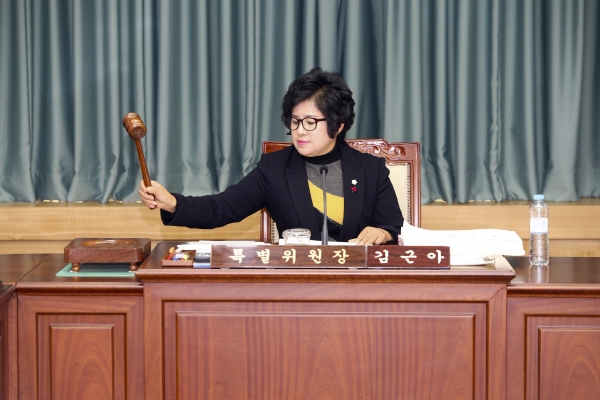 제209회 정례회 예산결산특별위원회 활동