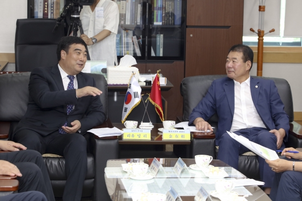 중국 장사시 리유밍리 부시장 일행 의회방문
