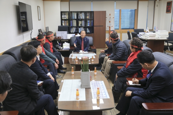 구미시 농업인 단체 낙동강 수문 개방 및 철거 관련 의장실 방문