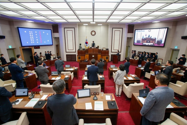 제265회 임시회 개회식 및 제1차 본희의 활동