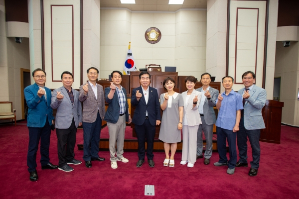 구미시 국사립 중고등학교 교장 선생님 의장실 방문
